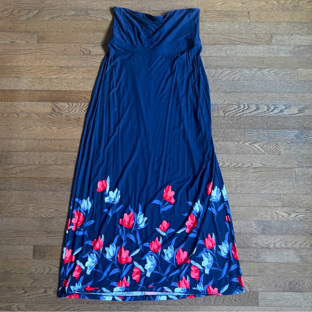 Vintage Maxi Tulip Print Dress